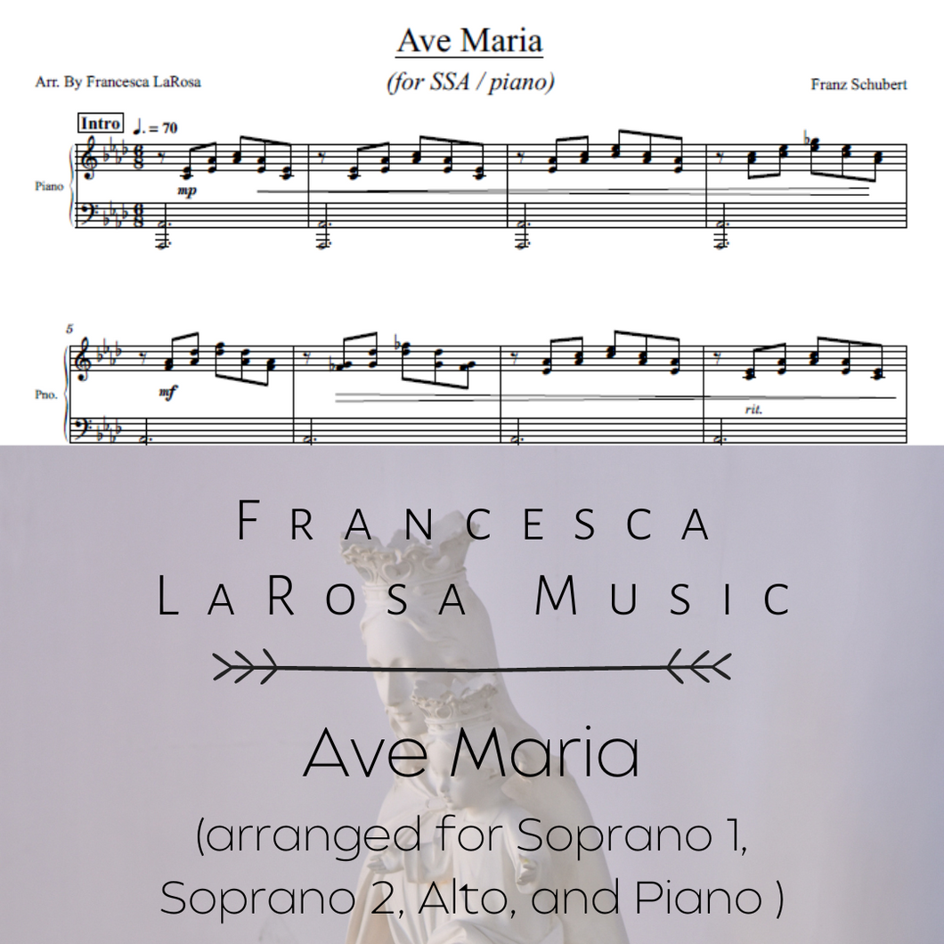 Ave Maria (3-Part SSA / Piano)