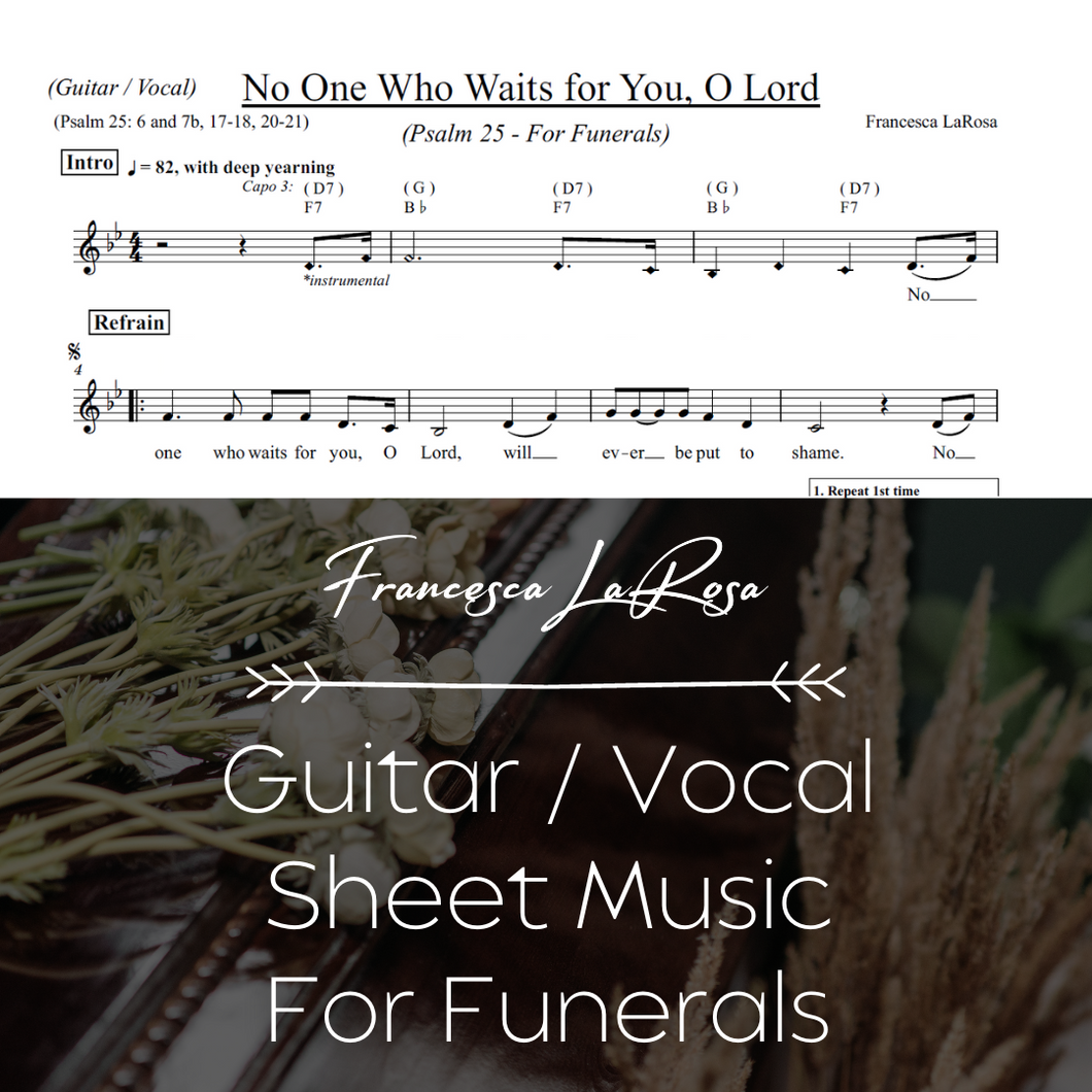 Psalm 25 - No One Who Waits for You, O Lord (For Funerals) (Guitar / Vocal Metered Verses)