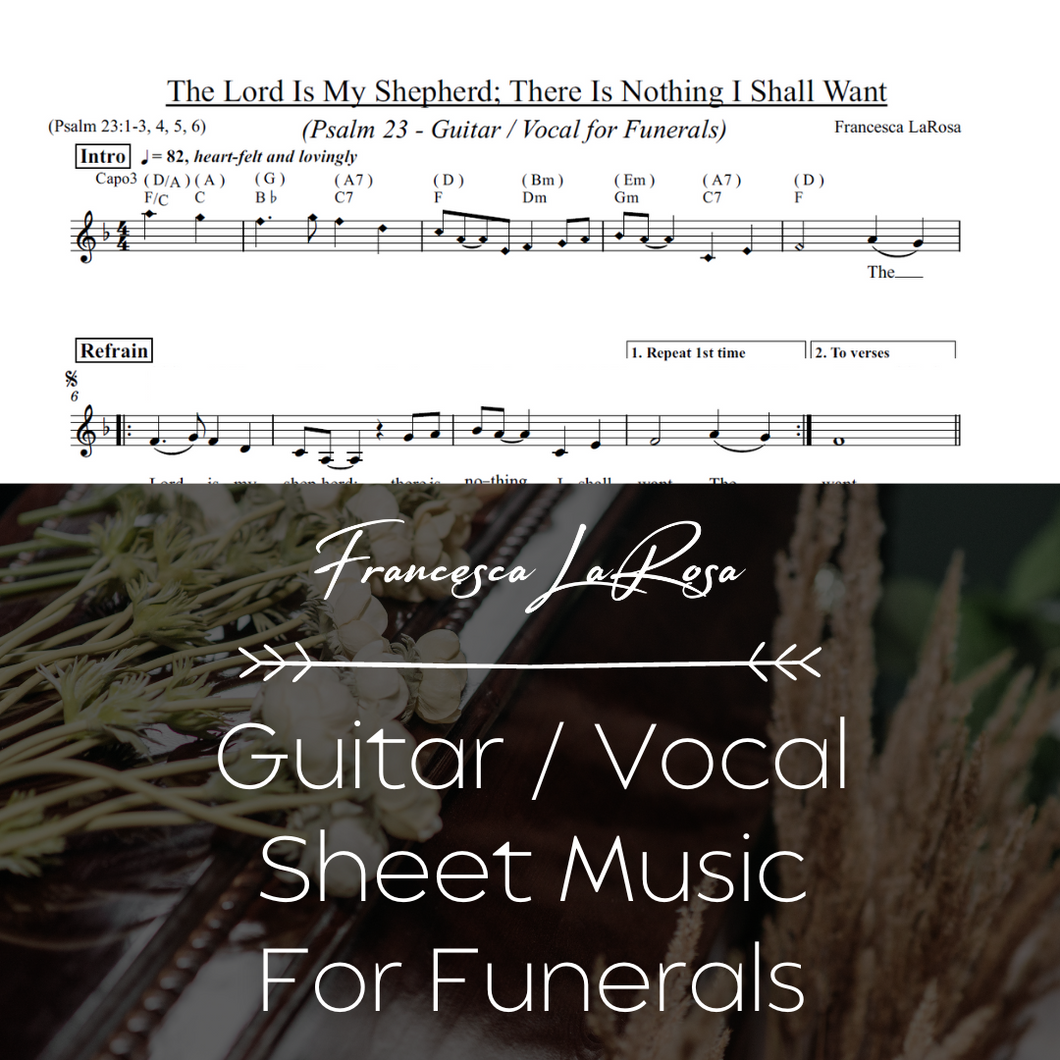 Psalm 23 - The Lord Is My Shepherd (For Funerals) (Guitar / Vocal Metered Verses)