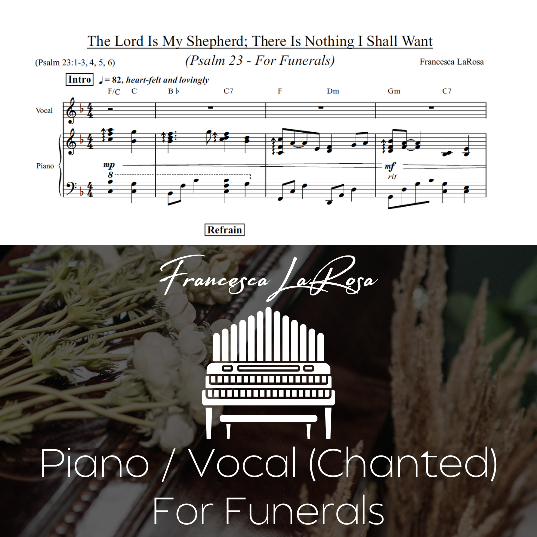 Psalm 23 The Lord Is My Shepherd For Funerals Piano Vocal Chant