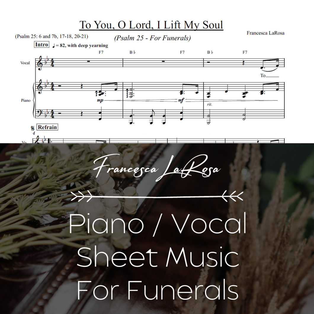 Psalm 25 - To You, O Lord, I Lift My Soul (For Funerals) (Piano / Vocal Metered Verses)