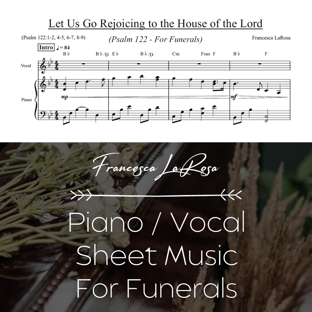Psalm 122 - Let Us Go Rejoicing (For Funerals) (Piano / Vocal Metered Verses)