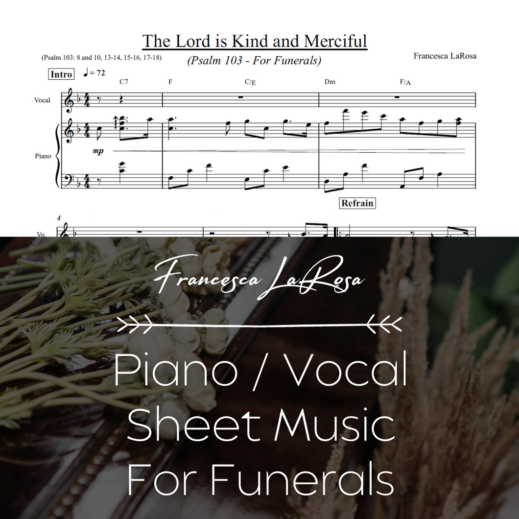 Psalm 103 - The Lord Is Kind and Merciful (For Funerals) (Piano / Vocal Metered Verses)
