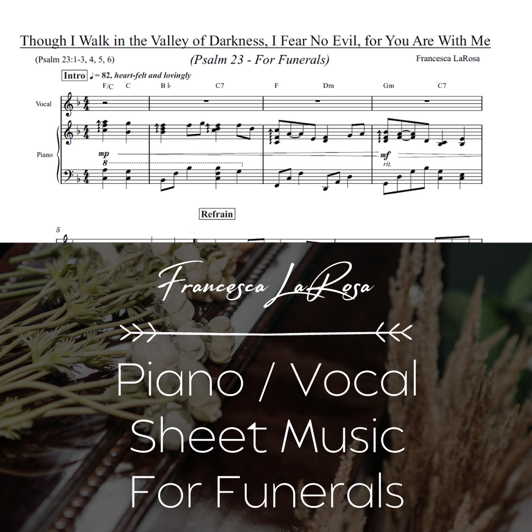 Psalm 23 - Though I Walk in the Valley of Darkness (For Funerals) (Piano / Vocal Metered Verses)