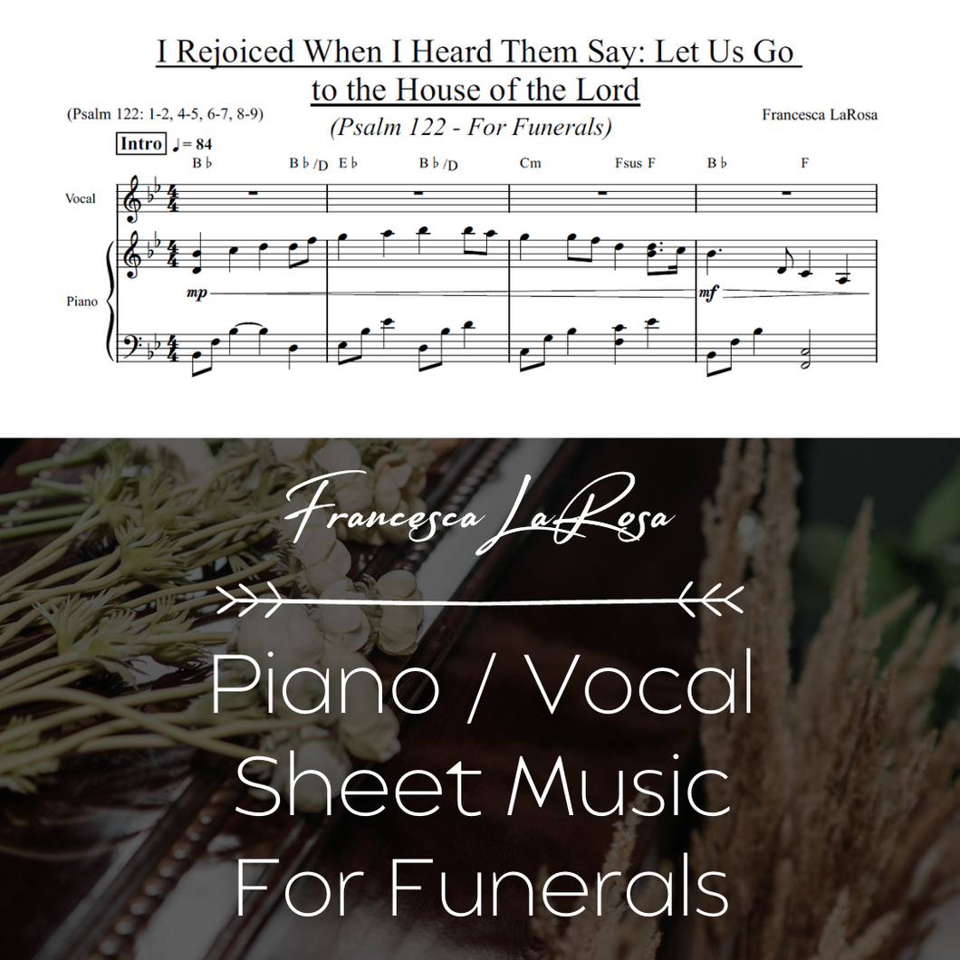 Psalm 122 - I Rejoiced When I Heard Them Say (For Funerals) (Piano / Vocal Metered Verses)