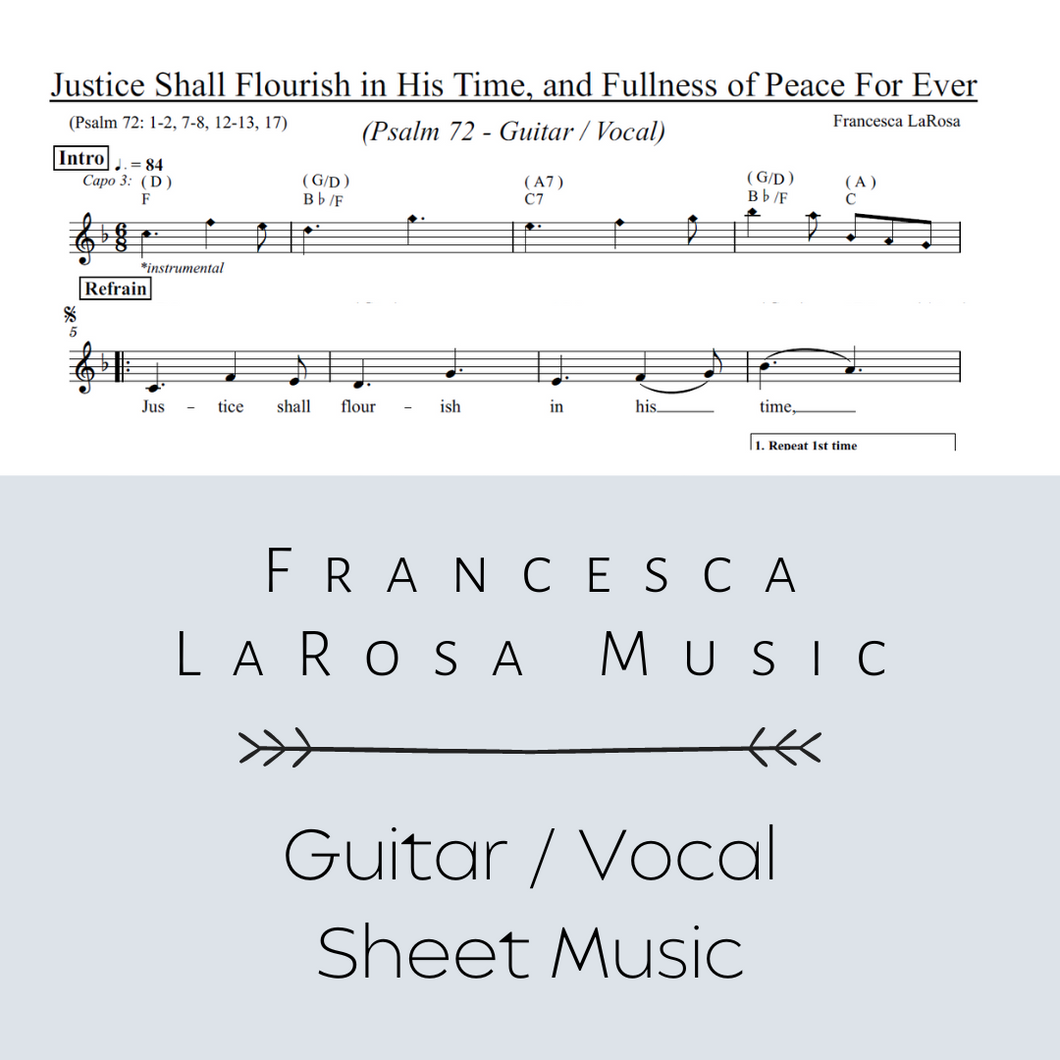 Psalm 72 - Justice Shall Flourish in His Time (Guitar / Vocal Metered Verses)