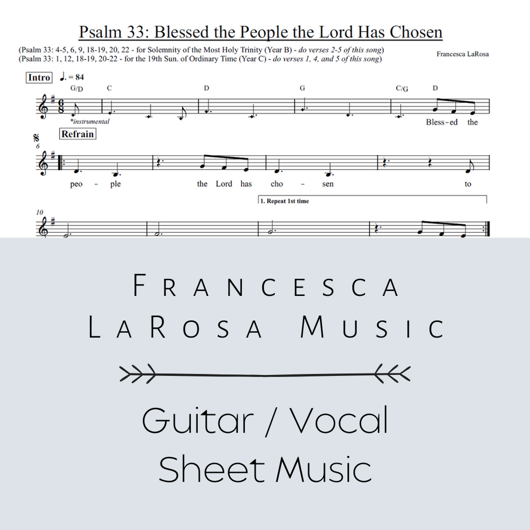 Psalm 33 - Blessed the People the Lord Has Chosen (Guitar / Vocal Metered Verses)