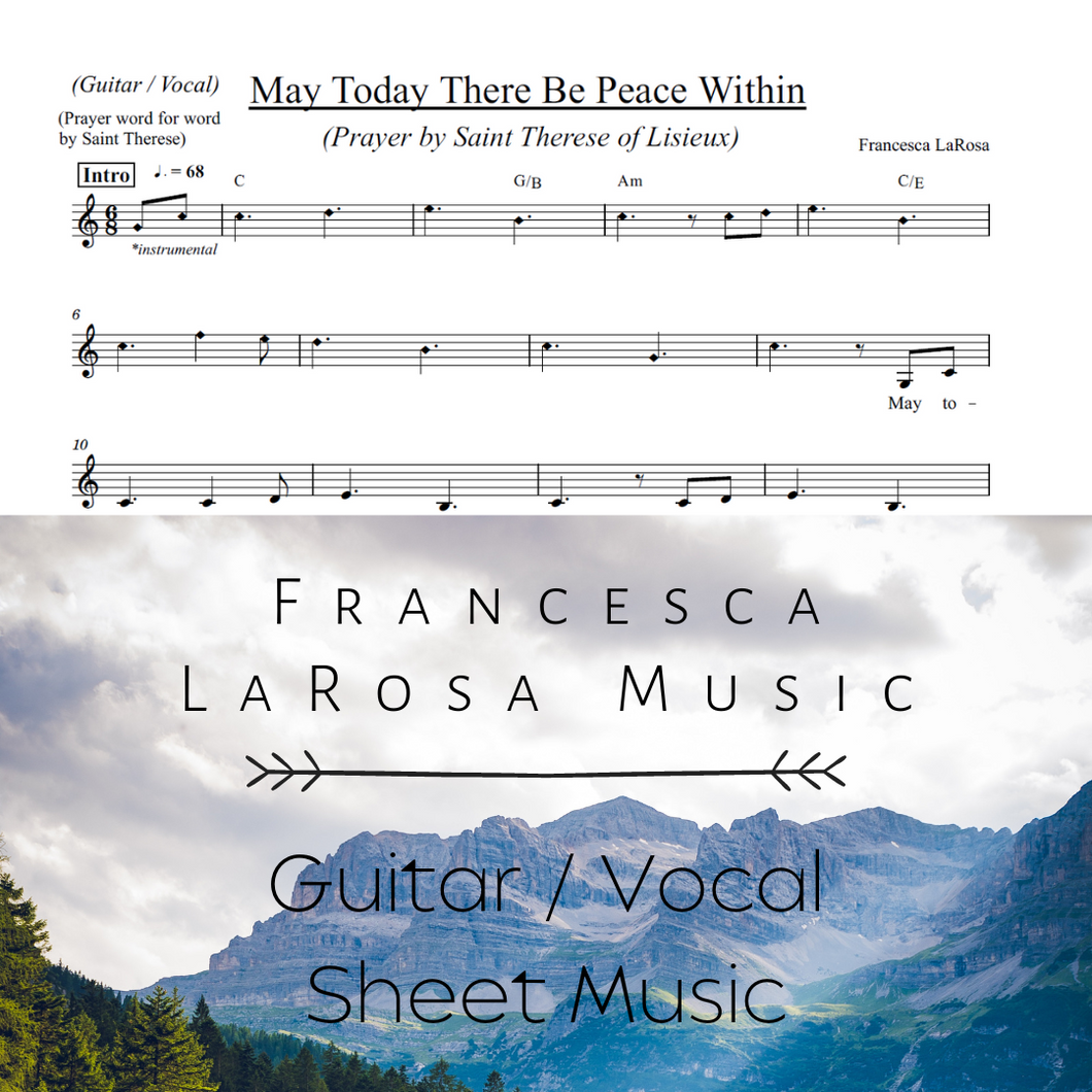 May Today There Be Peace Within (Saint Therese of Lisieux) (Guitar / Vocal)