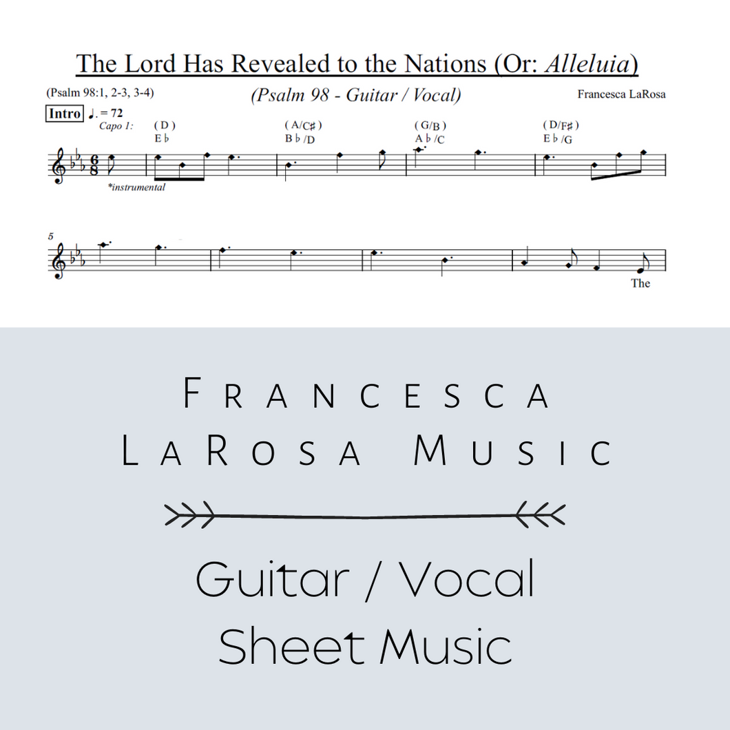 Psalm 98 - The Lord Has Revealed to the Nations (Or: Alleluia) (Guitar / Vocal Metered Verses)