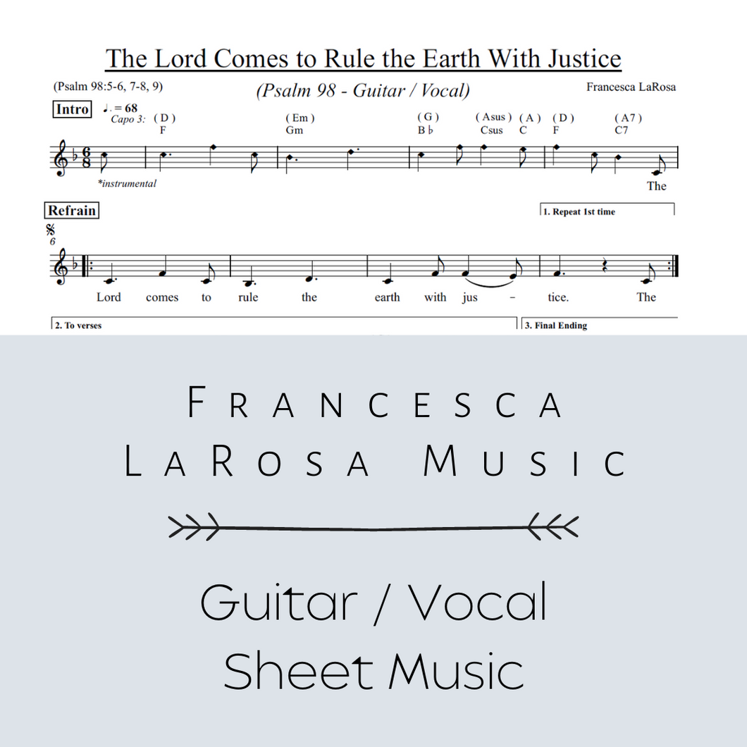 Psalm 98 - The Lord Comes to Rule the Earth With Justice (Guitar / Vocal Metered Verses)
