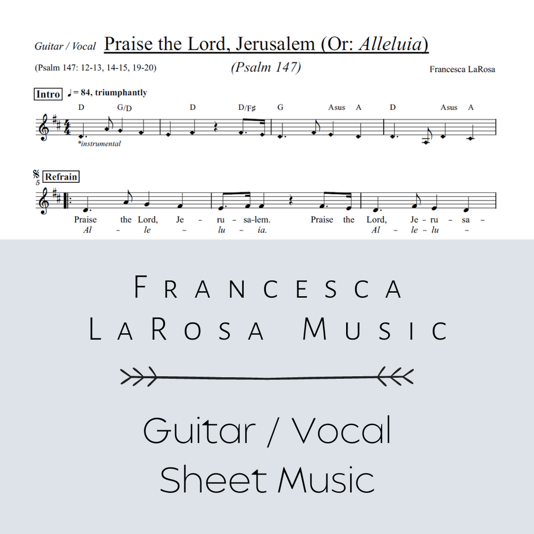 Psalm 147 - Praise the Lord, Jerusalem (Guitar / Vocal Metered Verses)