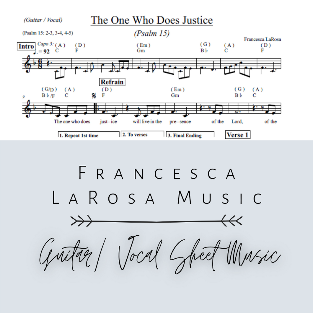 Psalm 15 - The One Who Does Justice (Guitar / Vocal)