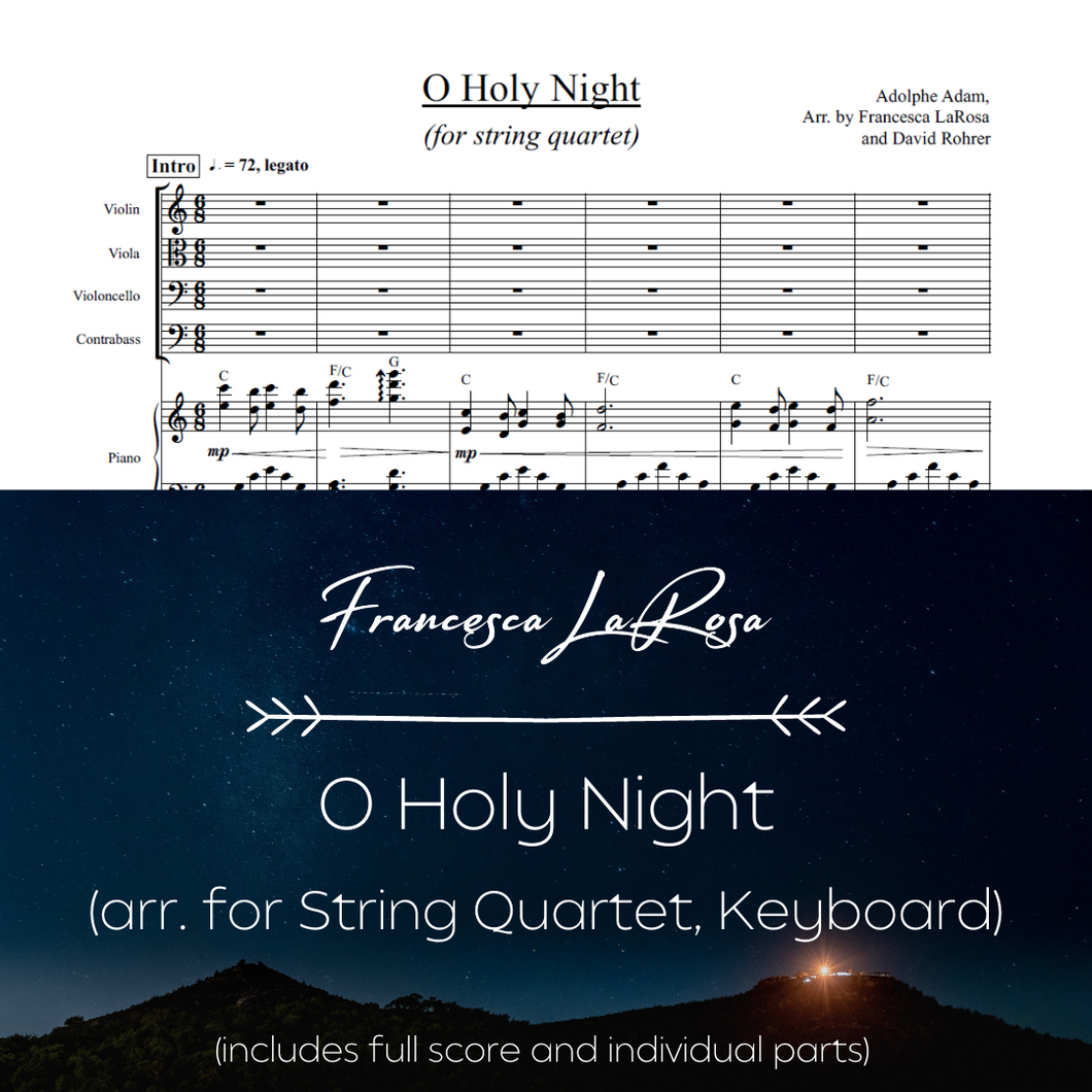 O Holy Night (String Quartet, Keyboard)