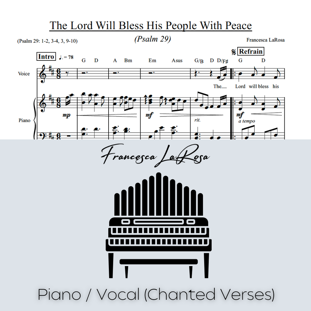 Psalm 29 - The Lord Will Bless His People With Peace (Piano / Vocal Chanted Verses)