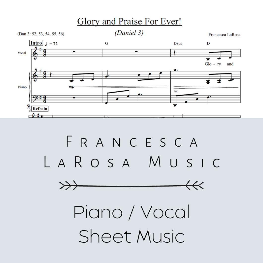 Daniel 3 - Glory and Praise for Ever! (Piano / Vocal Metered Verses)