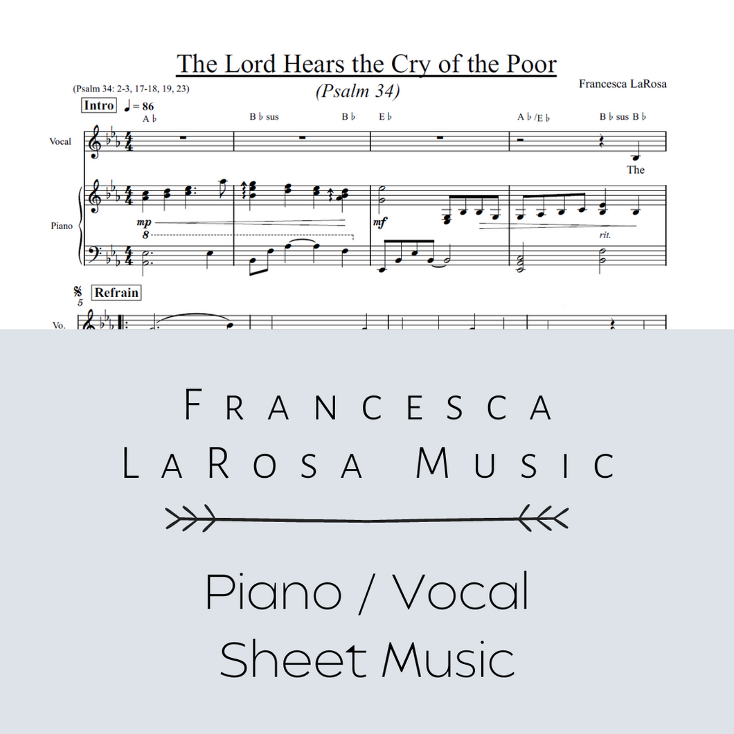 Psalm 34 - The Lord Hears the Cry of the Poor (Piano / Vocal Metered Verses)