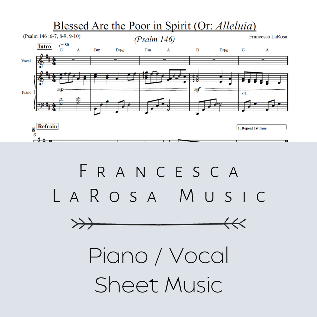 Psalm 146 - Blessed Are the Poor in Spirit (Or: Alleluia) (Piano / Vocal Metered Verses)
