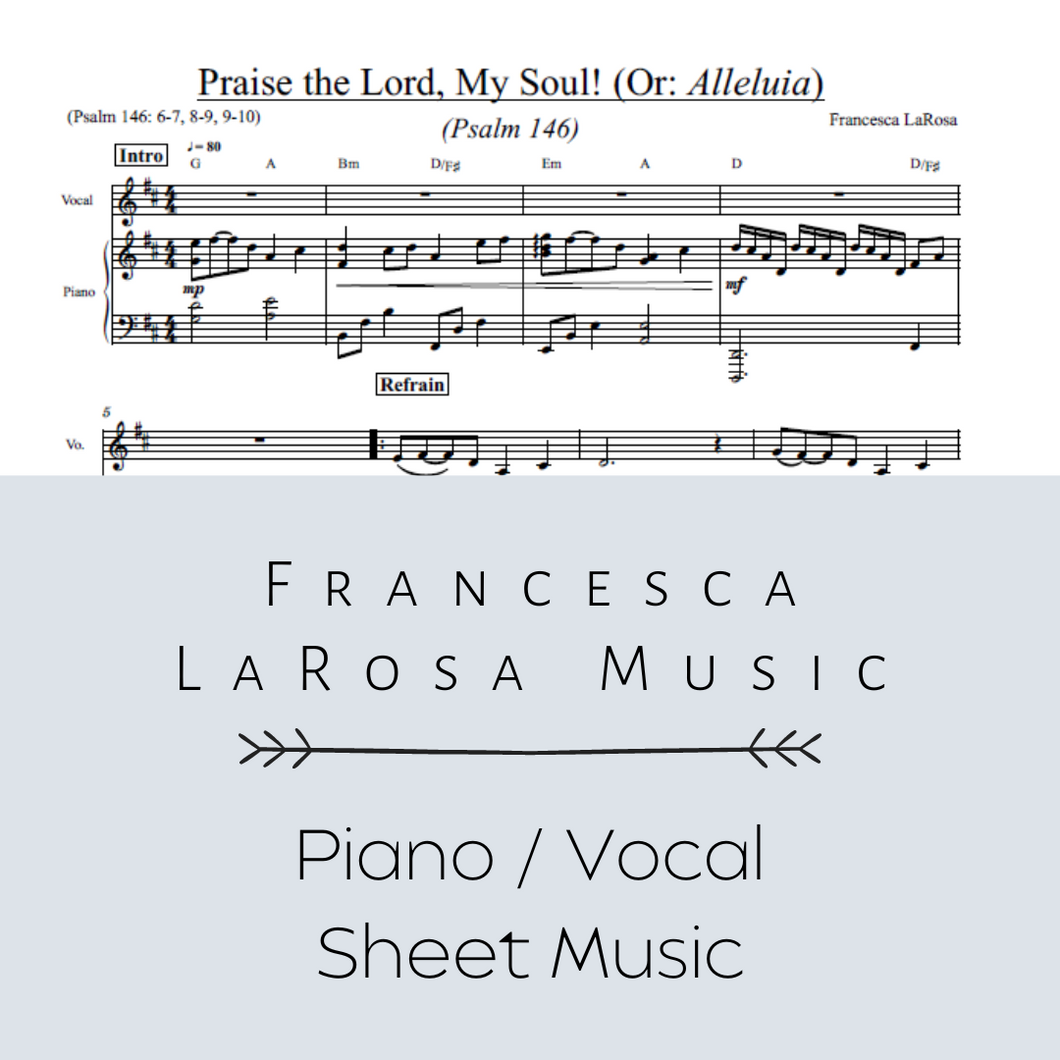 Psalm 146 - Praise The Lord, My Soul! (Piano / Vocal Metered Verses)