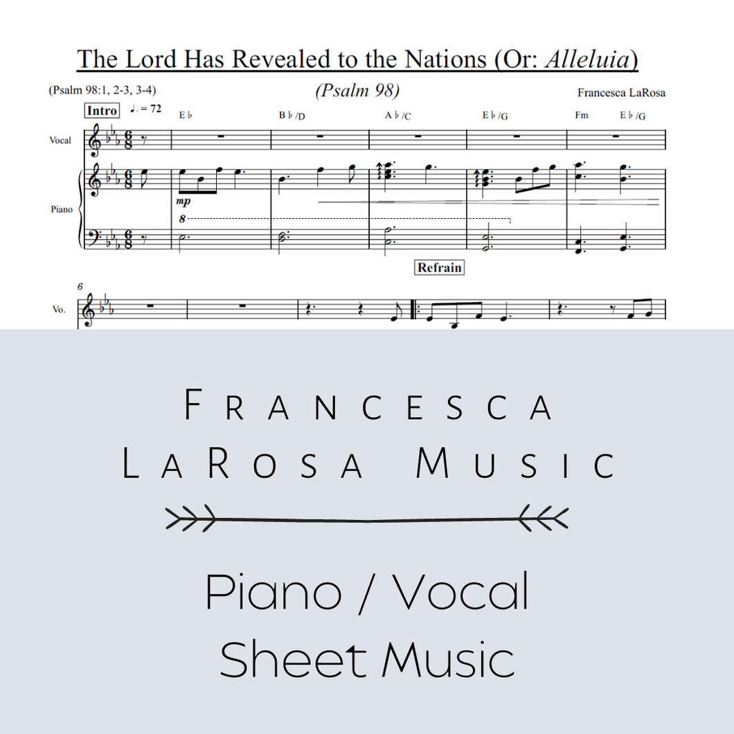 Psalm 98 - The Lord Has Revealed to the Nations (Or: Alleluia) (Piano / Vocal Metered Verses)
