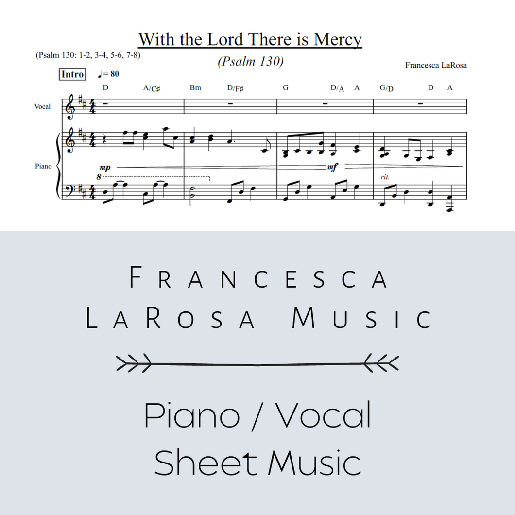 Psalm 130 - With the Lord There is Mercy (Piano / Vocal Metered Verses)