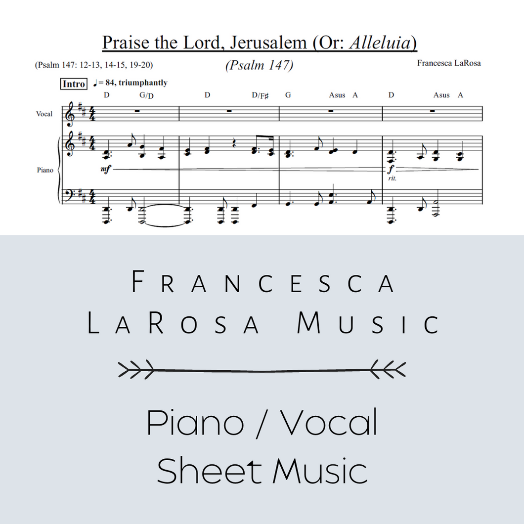 Psalm 147 - Praise the Lord, Jerusalem (Piano / Vocal Metered Verses)
