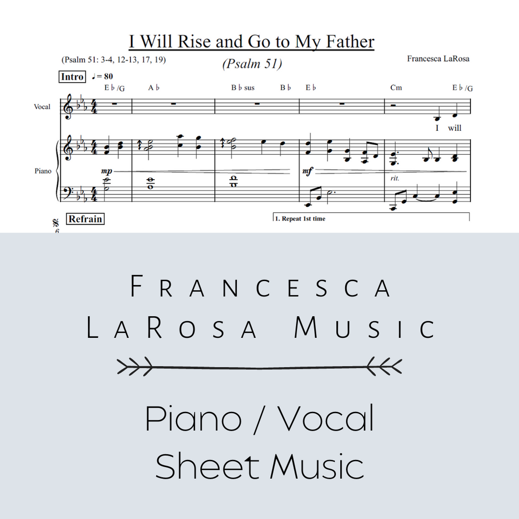 Psalm 51 - I Will Rise and Go to My Father (Piano / Vocal Metered Verses)