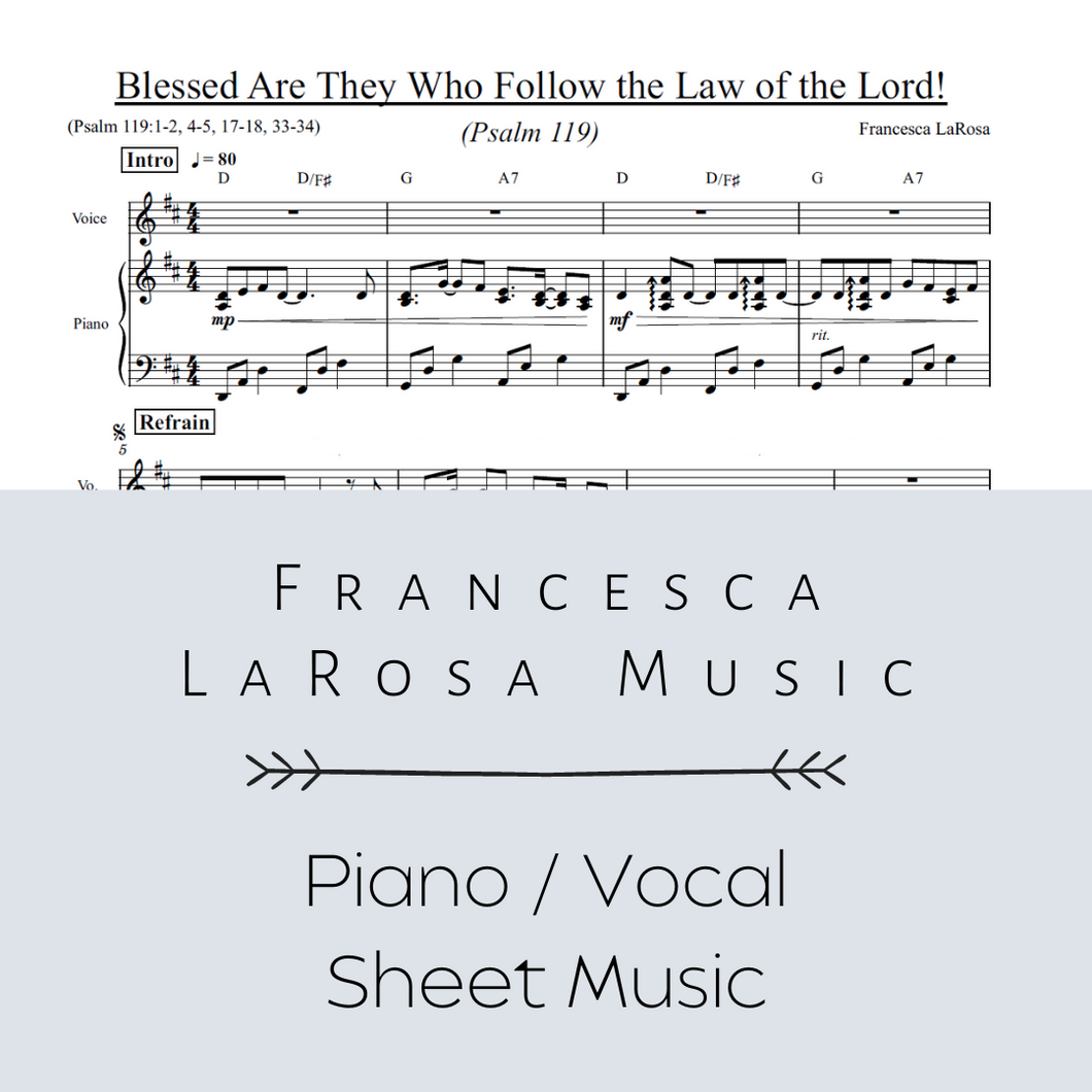 Psalm 119 - Blessed Are They Who Follow the Law of the Lord! (Piano / Vocal Metered Verses)