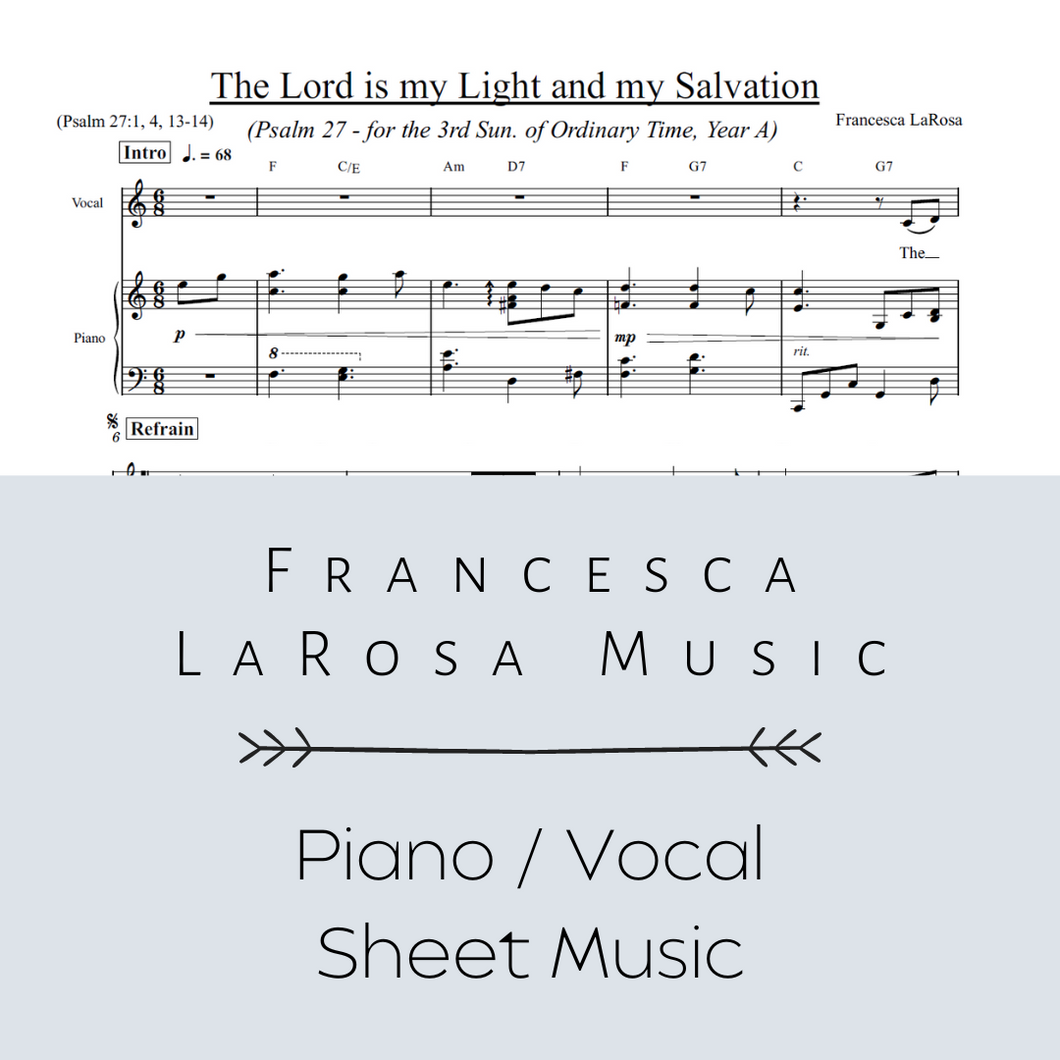 Psalm 27 - The Lord Is My Light and My Salvation (Ordinary Time) (Piano / Vocal Metered Verses)