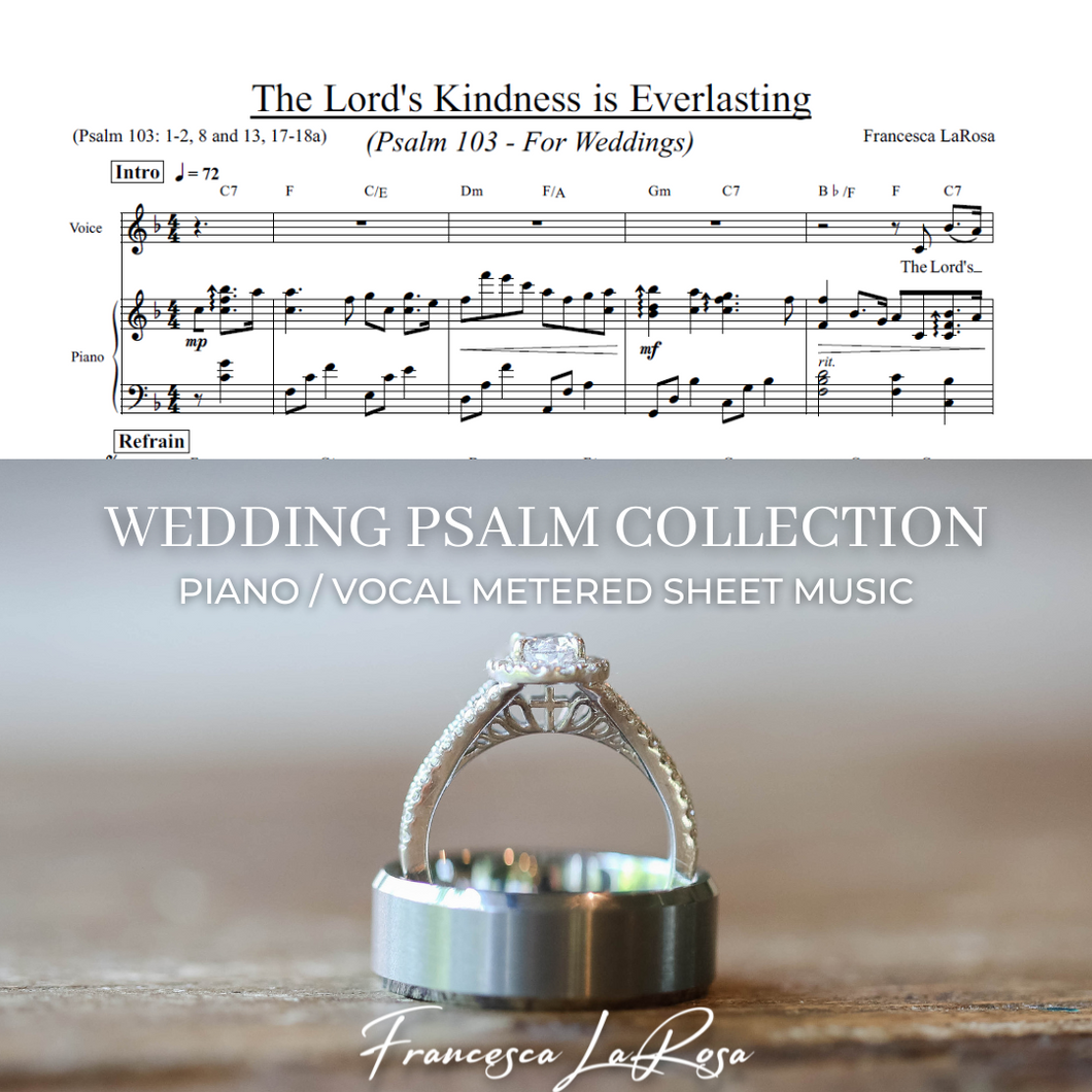 Psalm 103 - The Lord’s Kindness Is Everlasting (Piano / Vocal Metered Verses) (Wedding Version)