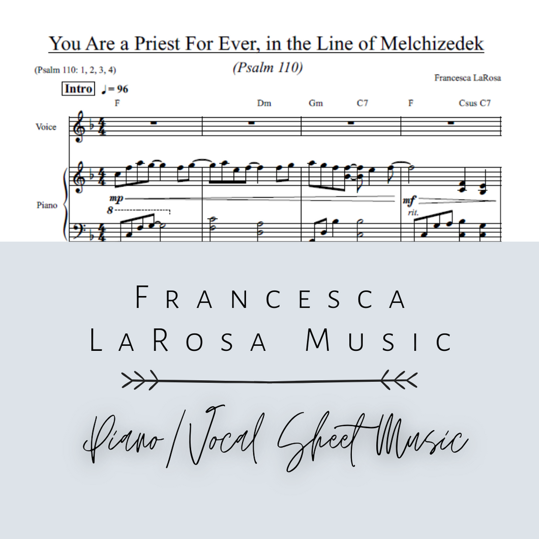 Psalm 110 - You Are a Priest for Ever, in the Line of Melchizedek (Piano / Vocal Metered Verses)