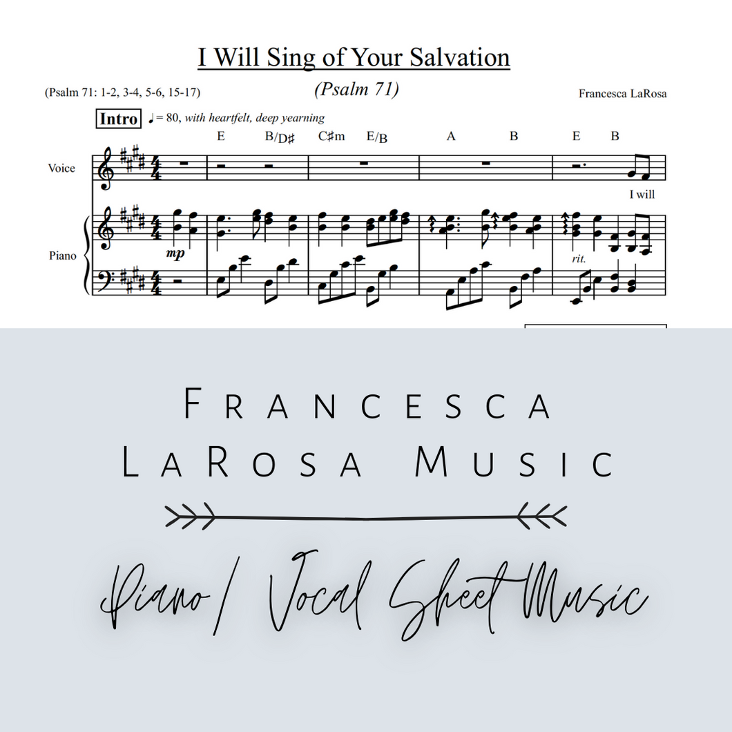 Psalm 71 - I Will Sing of Your Salvation (Piano / Vocal Metered Verses)