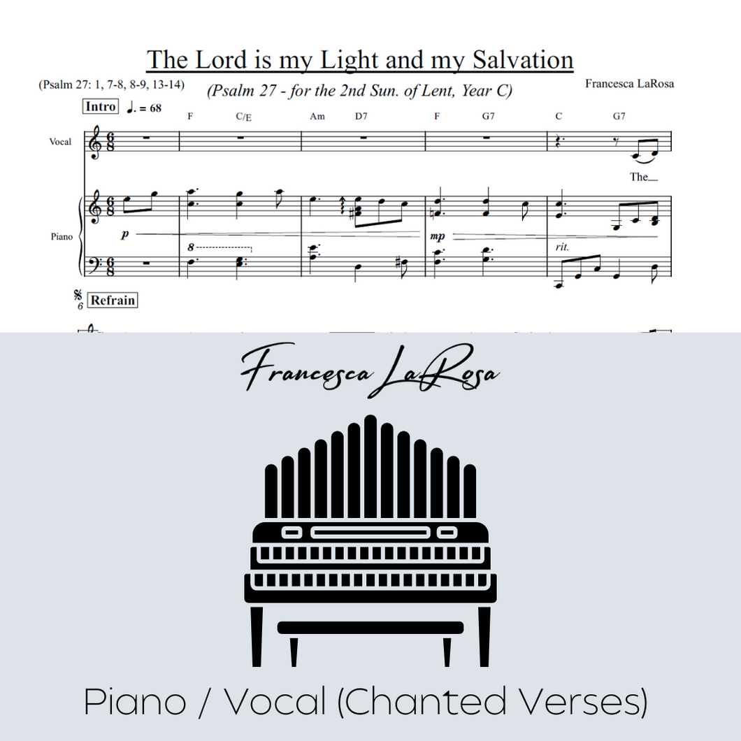 Psalm 27 - The Lord is my Light and my Salvation (Lent) (Piano / Vocal Chanted Verses)