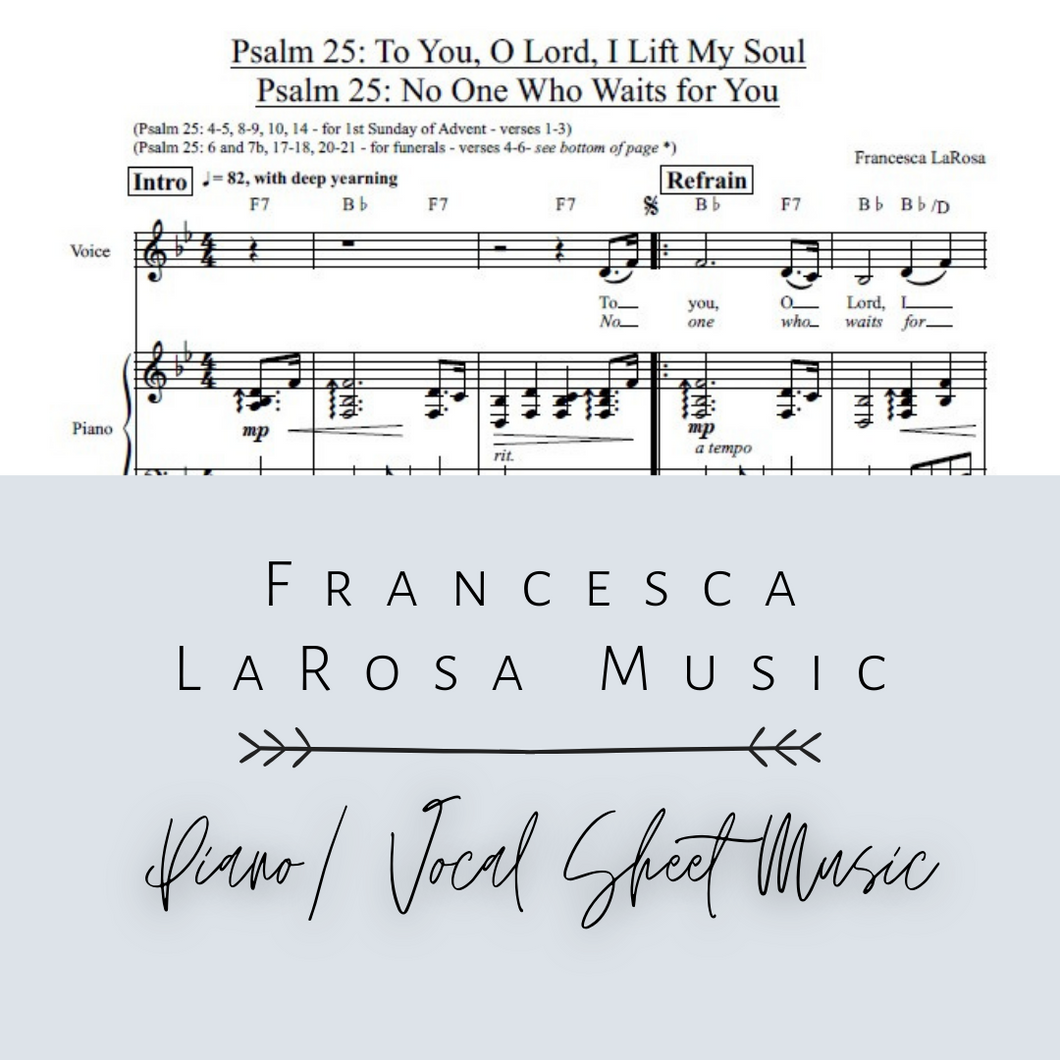 Psalm 25 - To You, O Lord, I Lift My Soul (Piano / Vocal)
