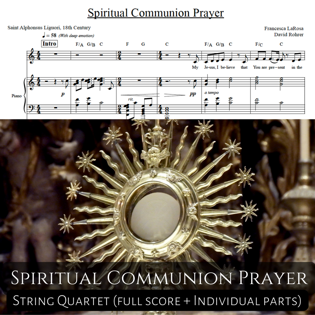 Spiritual Communion Prayer (String Quartet)