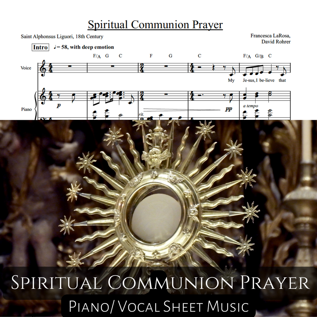 Spiritual Communion Prayer (Piano / Vocal)