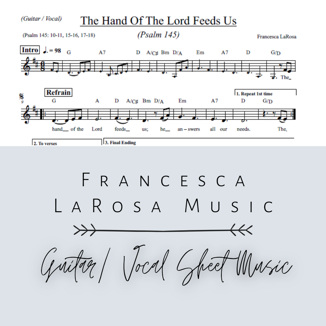 Psalm 145 - The Hand Of The Lord Feeds Us (Guitar / Vocal)