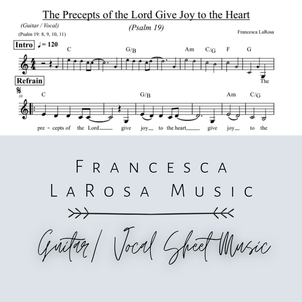 Psalm 19 - The Precepts of the Lord Give Joy to the Heart (Guitar / Vocal)
